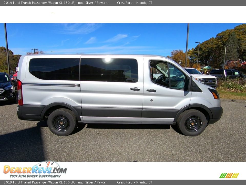 Ingot Silver 2019 Ford Transit Passenger Wagon XL 150 LR Photo #8