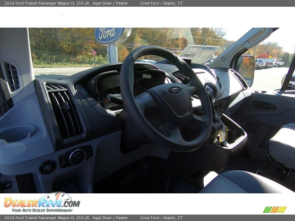 2019 Ford Transit Passenger Wagon XL 150 LR Ingot Silver / Pewter Photo #10