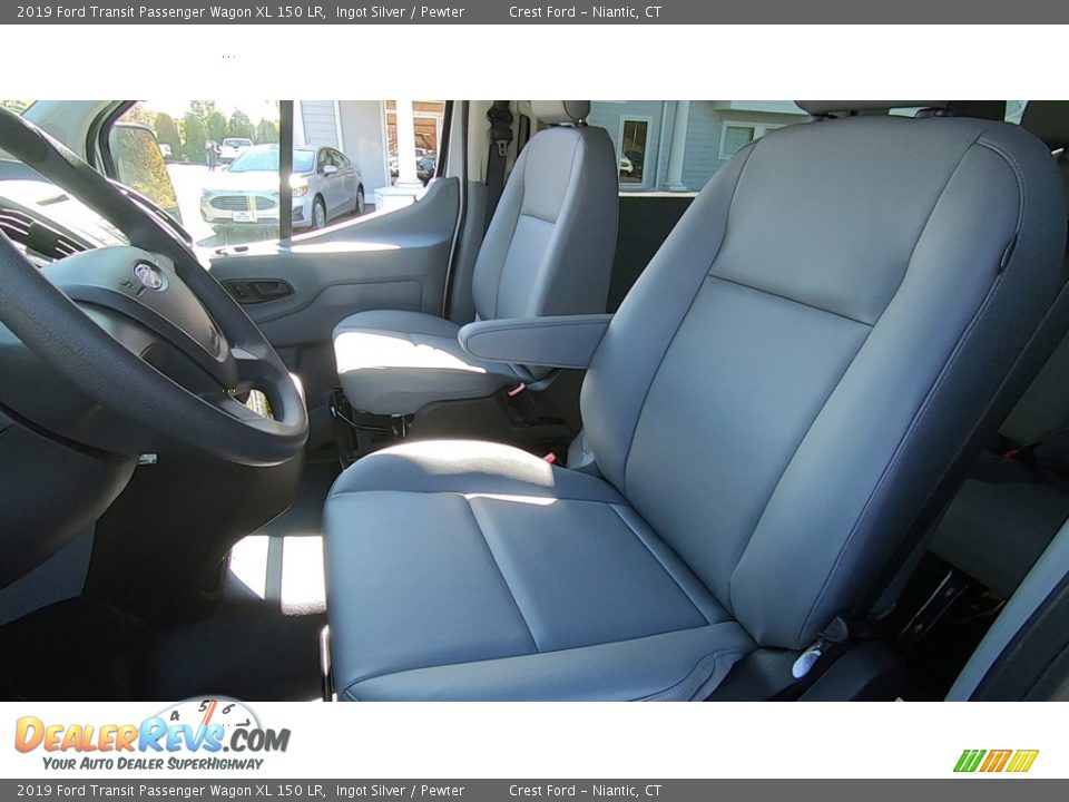 Front Seat of 2019 Ford Transit Passenger Wagon XL 150 LR Photo #11