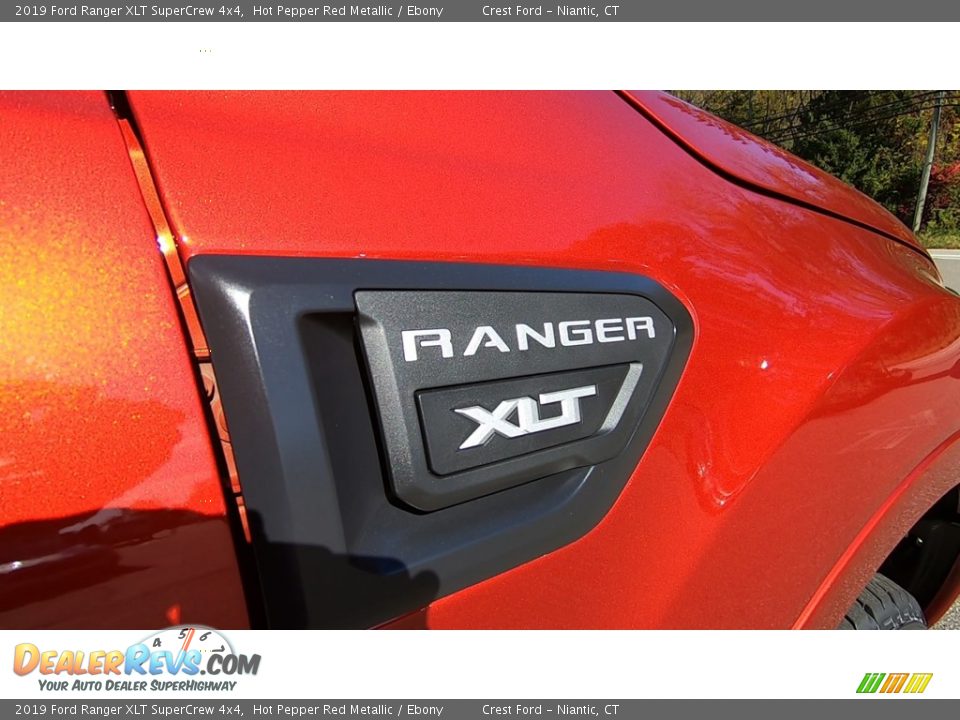 2019 Ford Ranger XLT SuperCrew 4x4 Hot Pepper Red Metallic / Ebony Photo #25