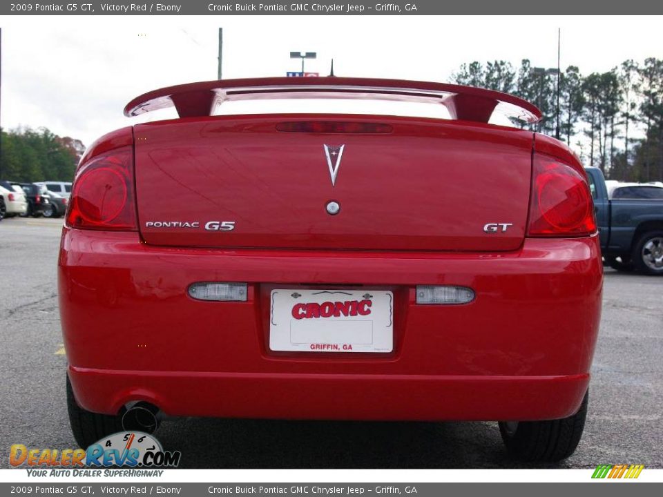 2009 Pontiac G5 GT Victory Red / Ebony Photo #7