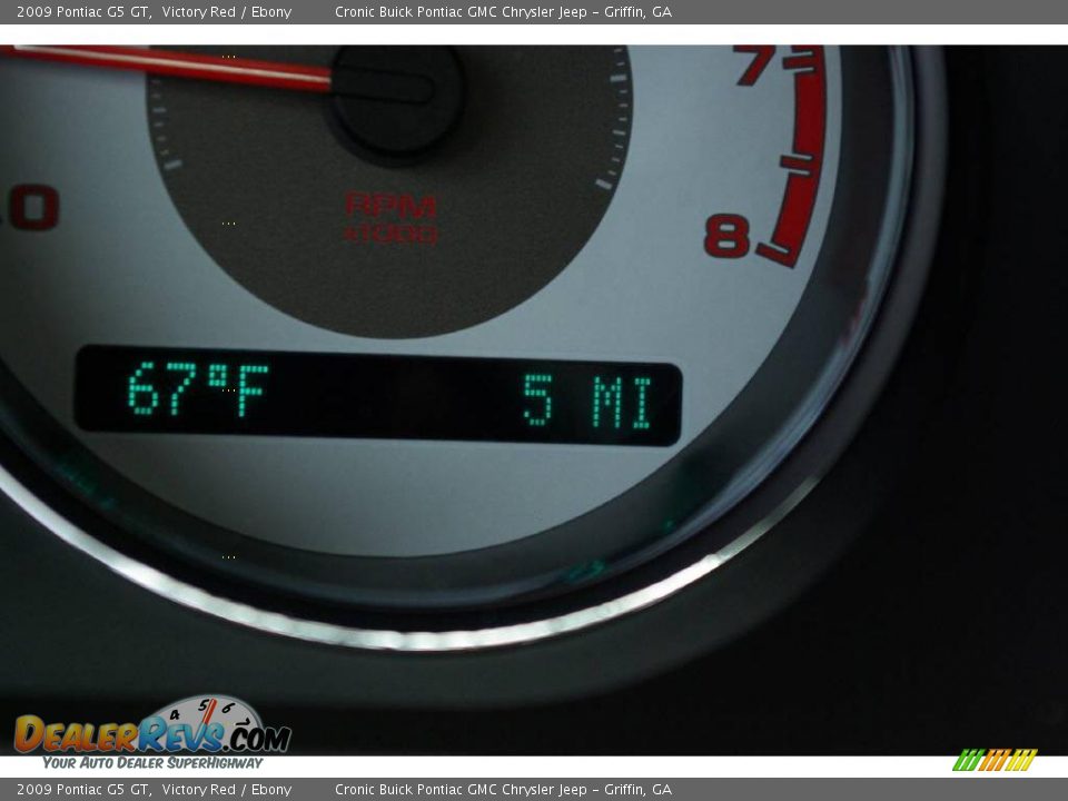2009 Pontiac G5 GT Victory Red / Ebony Photo #17