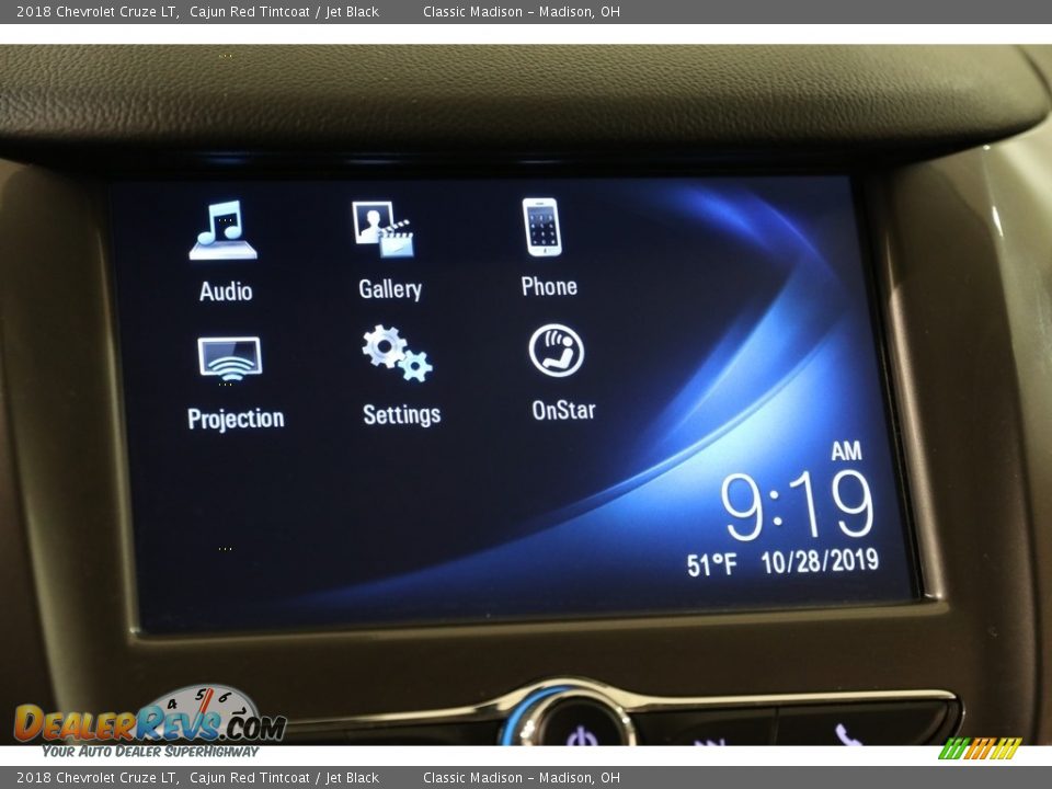 2018 Chevrolet Cruze LT Cajun Red Tintcoat / Jet Black Photo #10