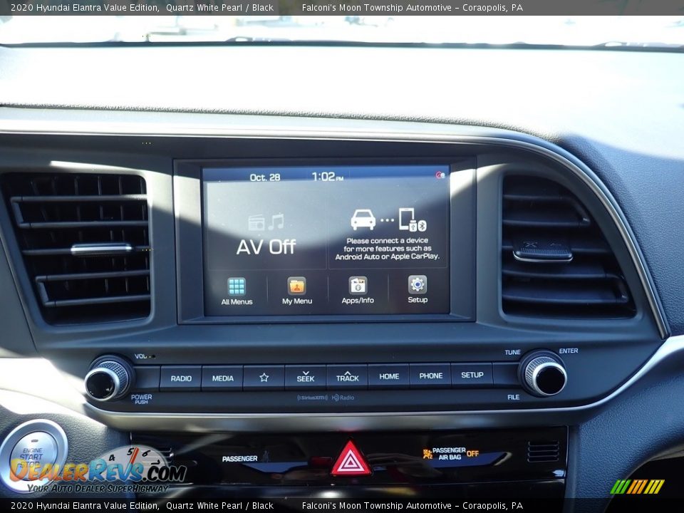 2020 Hyundai Elantra Value Edition Quartz White Pearl / Black Photo #14
