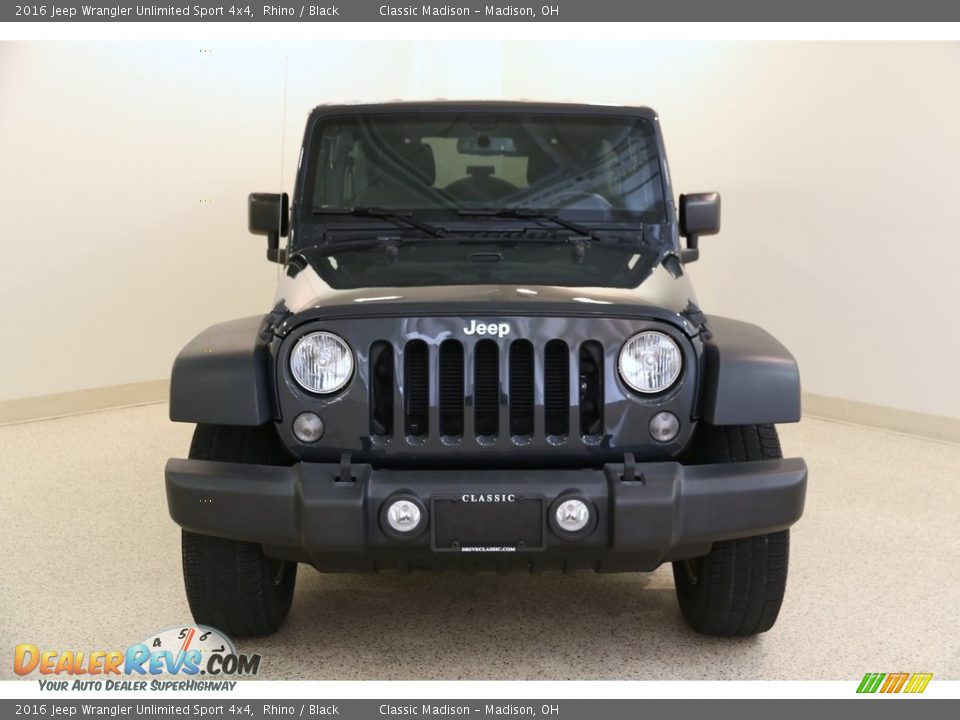 2016 Jeep Wrangler Unlimited Sport 4x4 Rhino / Black Photo #2