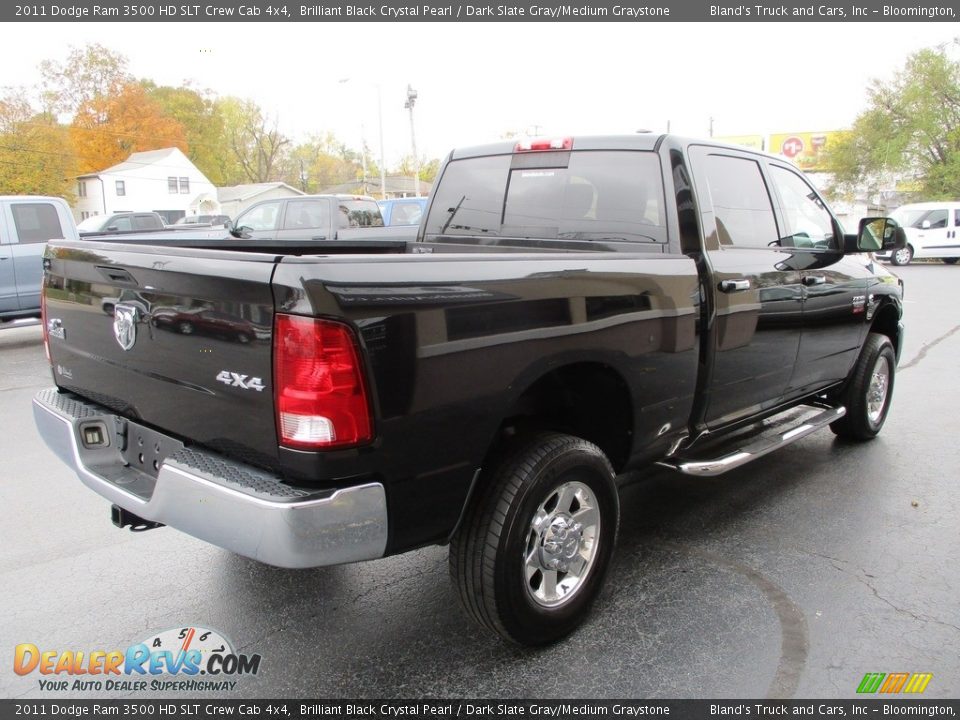 2011 Dodge Ram 3500 HD SLT Crew Cab 4x4 Brilliant Black Crystal Pearl / Dark Slate Gray/Medium Graystone Photo #4