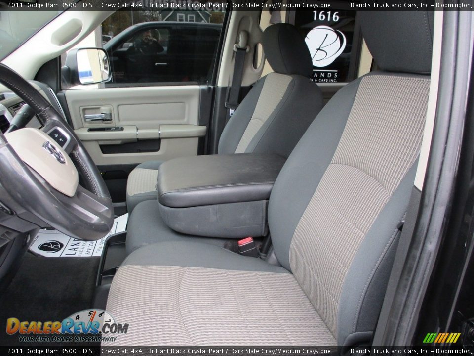 2011 Dodge Ram 3500 HD SLT Crew Cab 4x4 Brilliant Black Crystal Pearl / Dark Slate Gray/Medium Graystone Photo #7