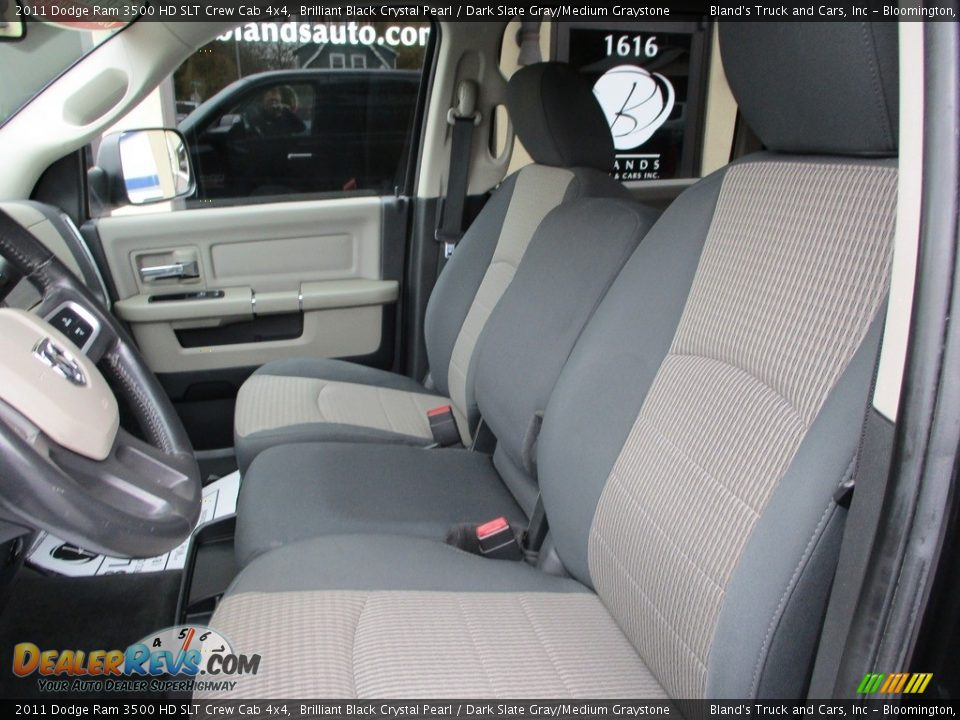 2011 Dodge Ram 3500 HD SLT Crew Cab 4x4 Brilliant Black Crystal Pearl / Dark Slate Gray/Medium Graystone Photo #8
