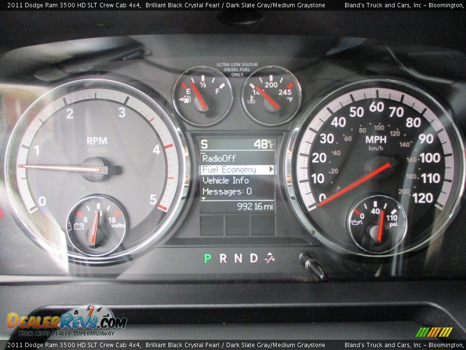 2011 Dodge Ram 3500 HD SLT Crew Cab 4x4 Brilliant Black Crystal Pearl / Dark Slate Gray/Medium Graystone Photo #15