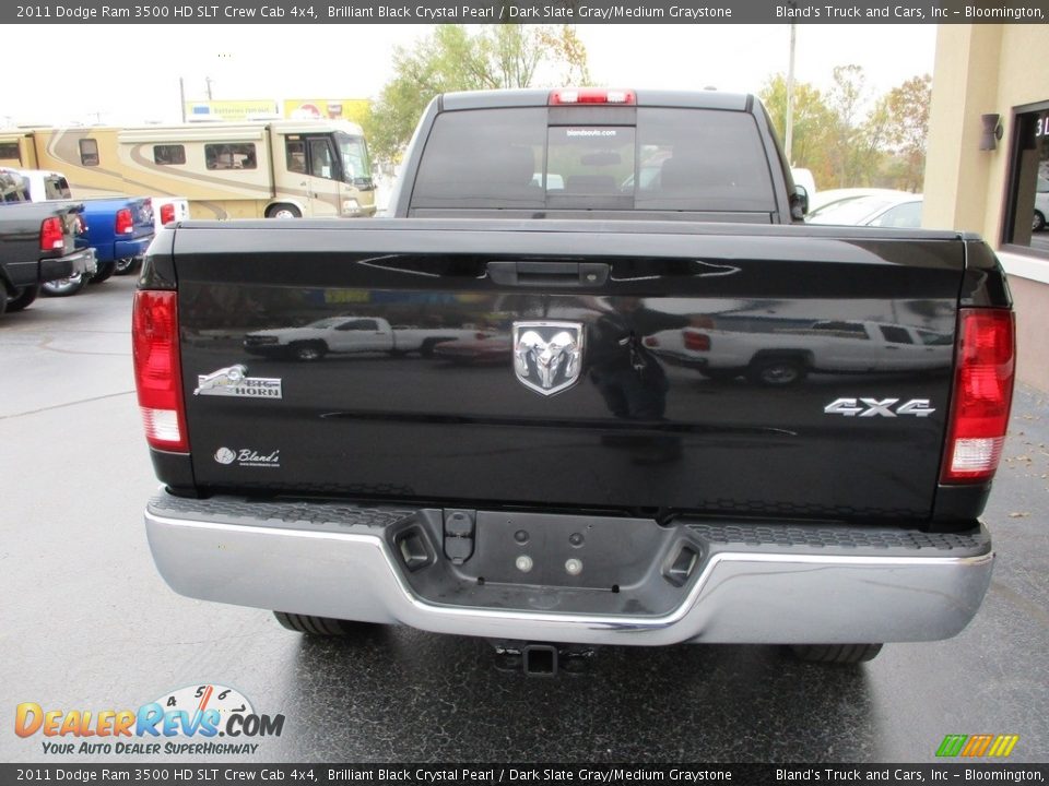 2011 Dodge Ram 3500 HD SLT Crew Cab 4x4 Brilliant Black Crystal Pearl / Dark Slate Gray/Medium Graystone Photo #33