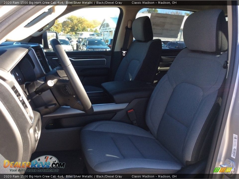 2020 Ram 1500 Big Horn Crew Cab 4x4 Billet Silver Metallic / Black/Diesel Gray Photo #2