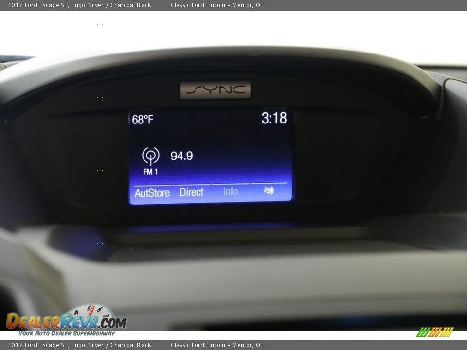 2017 Ford Escape SE Ingot Silver / Charcoal Black Photo #10