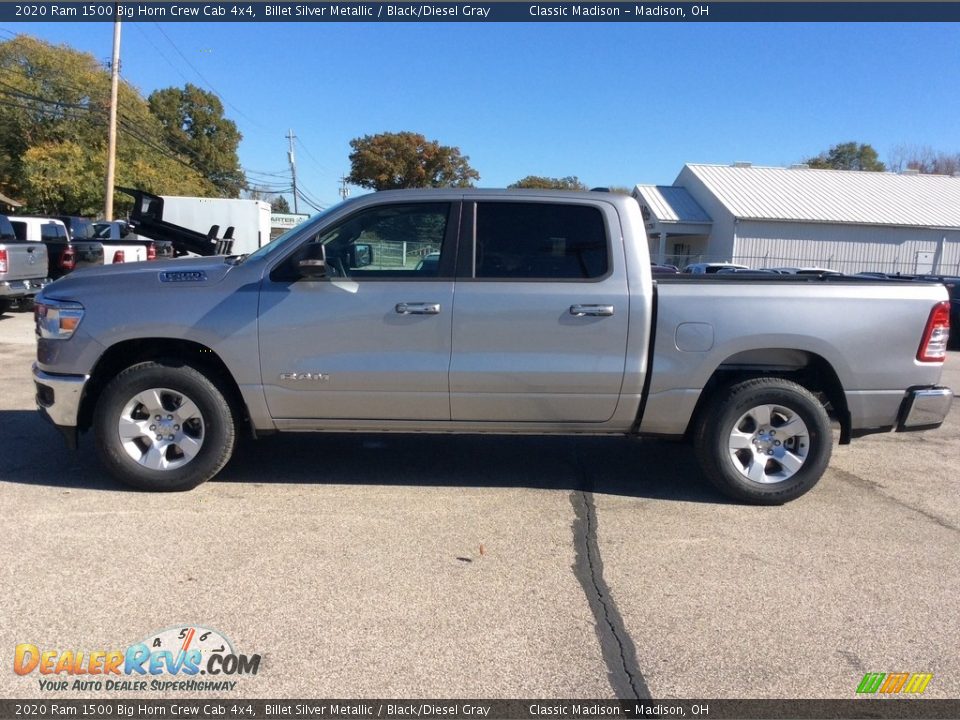 2020 Ram 1500 Big Horn Crew Cab 4x4 Billet Silver Metallic / Black/Diesel Gray Photo #6