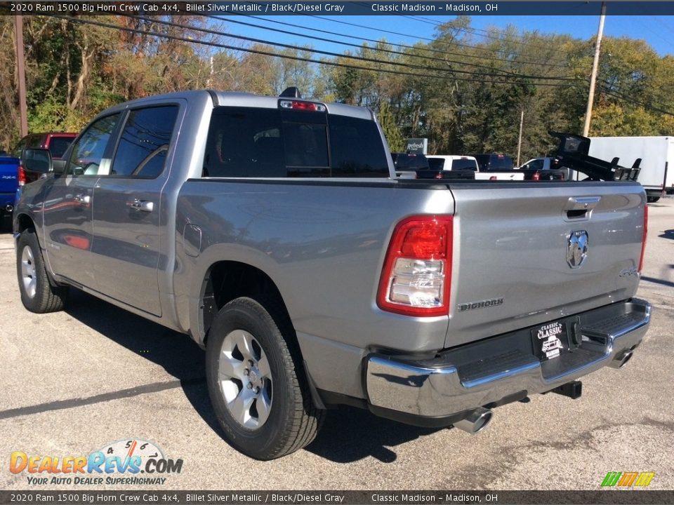2020 Ram 1500 Big Horn Crew Cab 4x4 Billet Silver Metallic / Black/Diesel Gray Photo #7