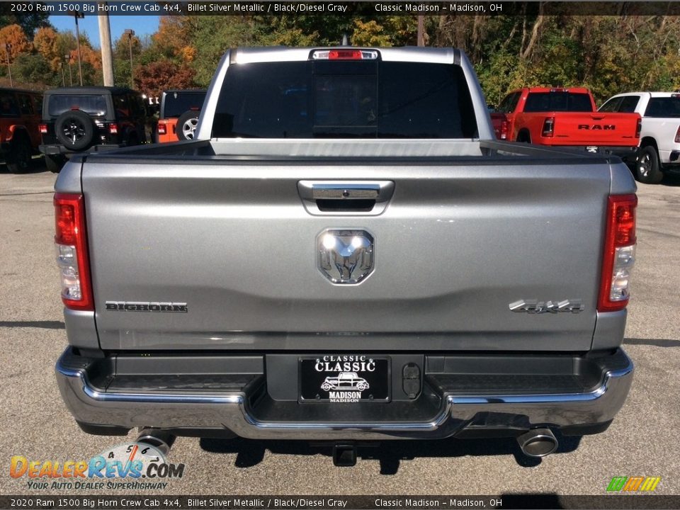 2020 Ram 1500 Big Horn Crew Cab 4x4 Billet Silver Metallic / Black/Diesel Gray Photo #8