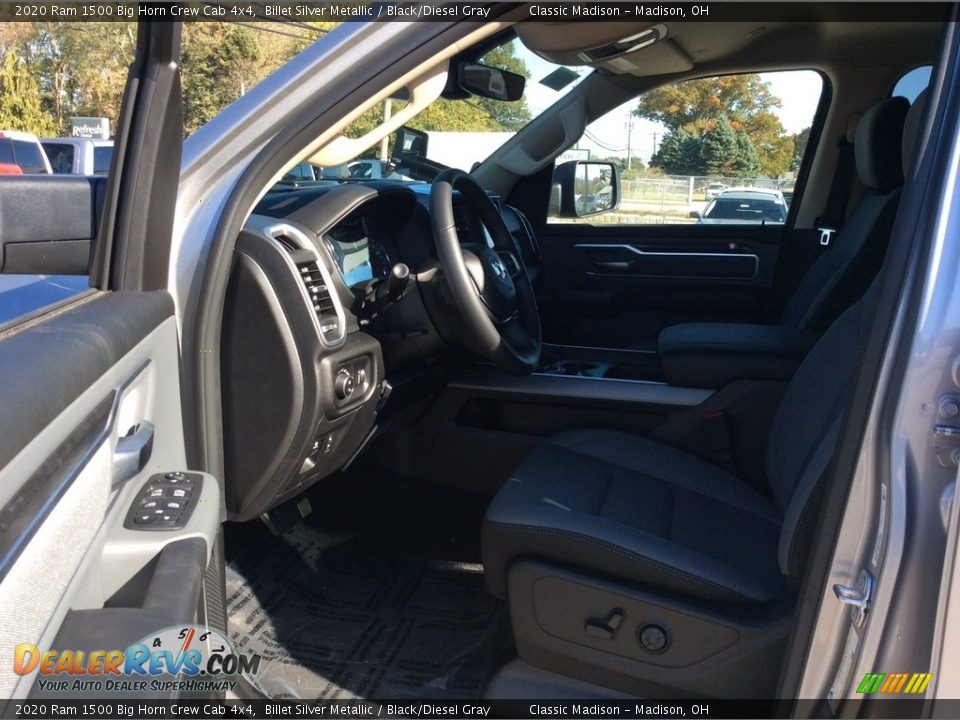2020 Ram 1500 Big Horn Crew Cab 4x4 Billet Silver Metallic / Black/Diesel Gray Photo #11