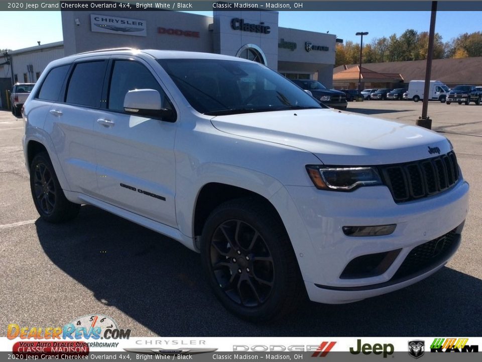 2020 Jeep Grand Cherokee Overland 4x4 Bright White / Black Photo #1