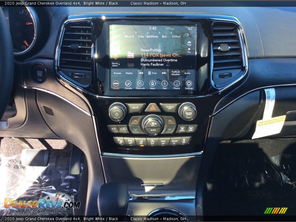 2020 Jeep Grand Cherokee Overland 4x4 Bright White / Black Photo #14