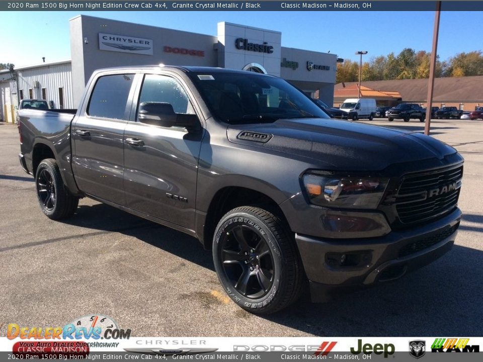 2020 Ram 1500 Big Horn Night Edition Crew Cab 4x4 Granite Crystal Metallic / Black Photo #1