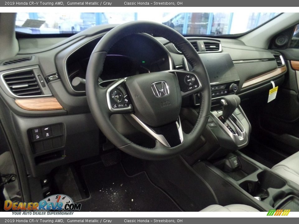 2019 Honda CR-V Touring AWD Gunmetal Metallic / Gray Photo #7