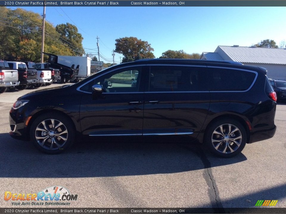2020 Chrysler Pacifica Limited Brilliant Black Crystal Pearl / Black Photo #6