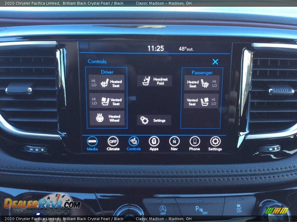 2020 Chrysler Pacifica Limited Brilliant Black Crystal Pearl / Black Photo #14