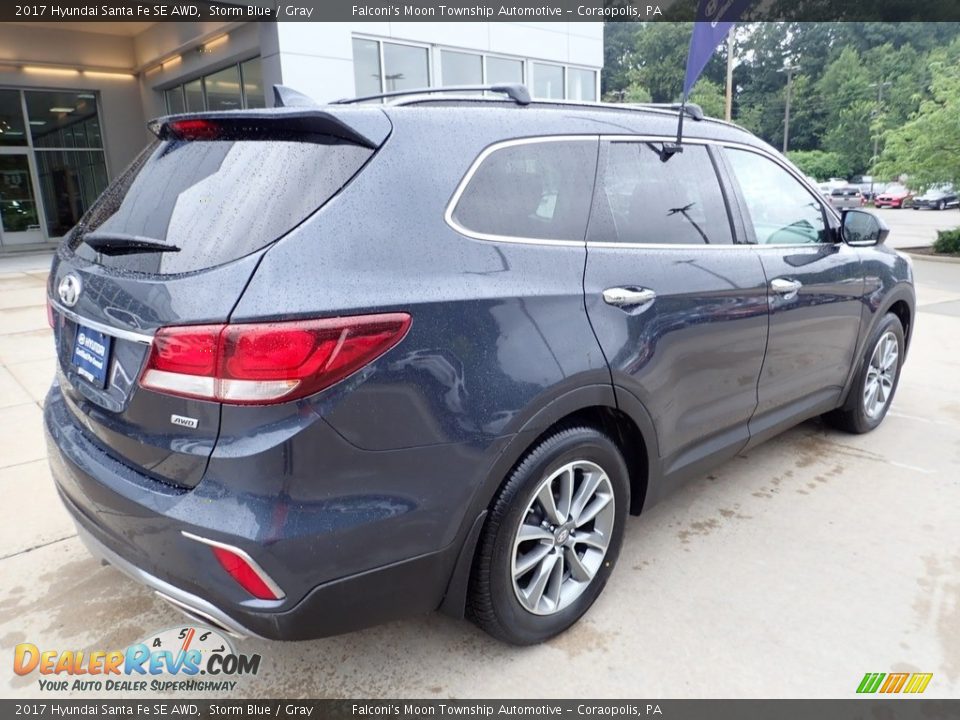 2017 Hyundai Santa Fe SE AWD Storm Blue / Gray Photo #2