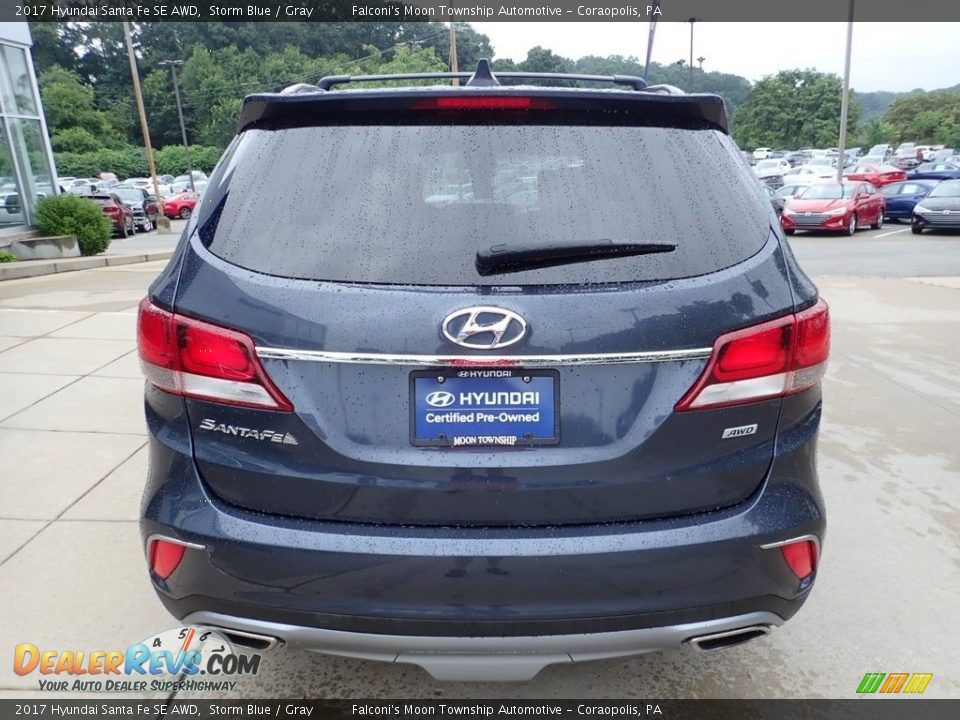 2017 Hyundai Santa Fe SE AWD Storm Blue / Gray Photo #3