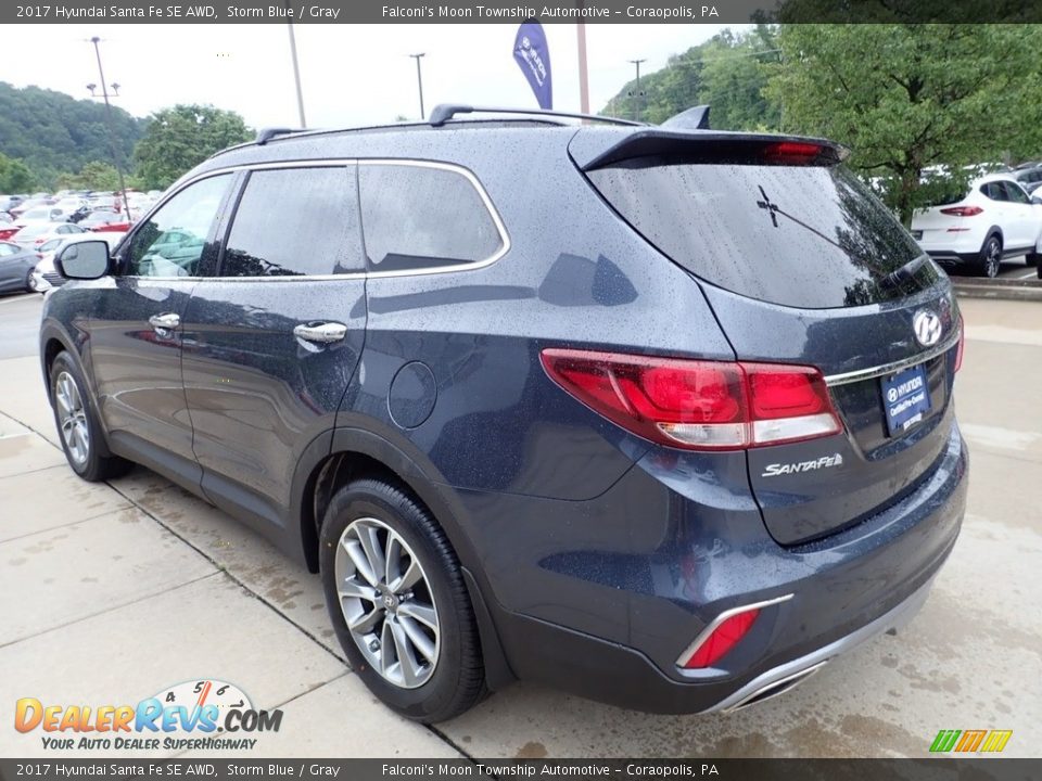 2017 Hyundai Santa Fe SE AWD Storm Blue / Gray Photo #5