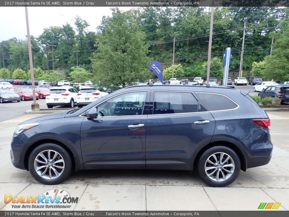 2017 Hyundai Santa Fe SE AWD Storm Blue / Gray Photo #6