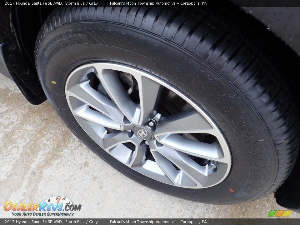 2017 Hyundai Santa Fe SE AWD Storm Blue / Gray Photo #10