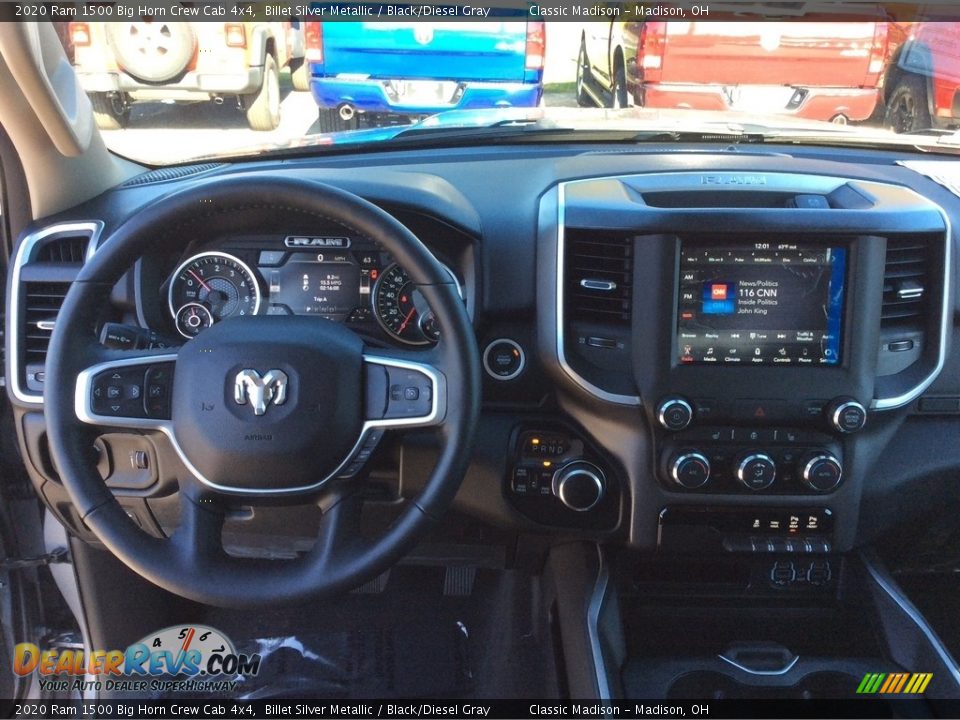 2020 Ram 1500 Big Horn Crew Cab 4x4 Billet Silver Metallic / Black/Diesel Gray Photo #3