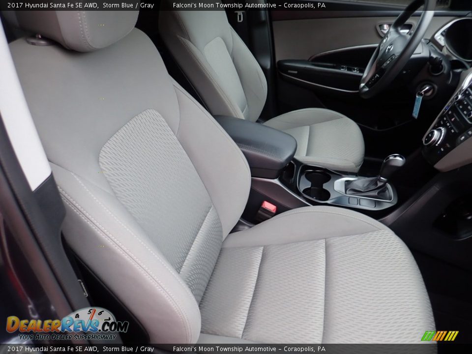 2017 Hyundai Santa Fe SE AWD Storm Blue / Gray Photo #11