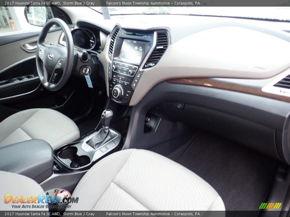 2017 Hyundai Santa Fe SE AWD Storm Blue / Gray Photo #12