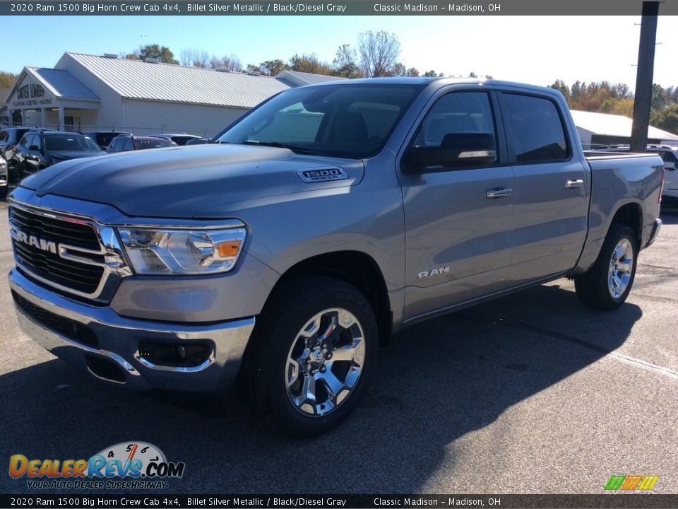 2020 Ram 1500 Big Horn Crew Cab 4x4 Billet Silver Metallic / Black/Diesel Gray Photo #5