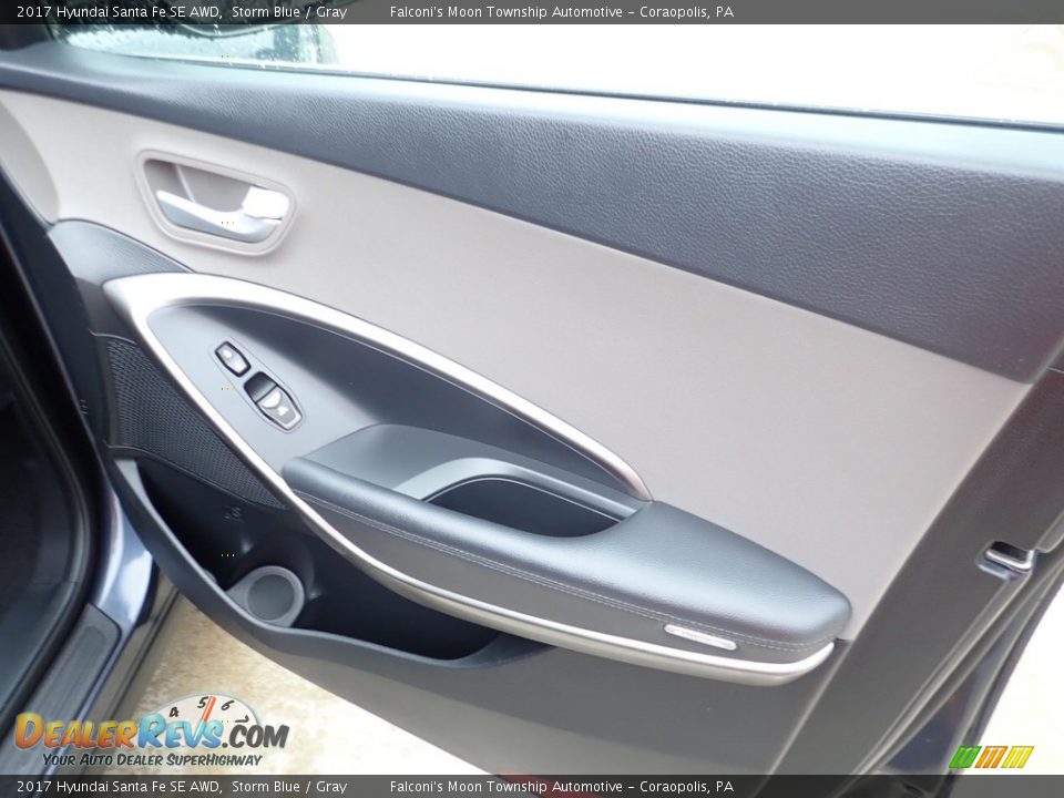 2017 Hyundai Santa Fe SE AWD Storm Blue / Gray Photo #13