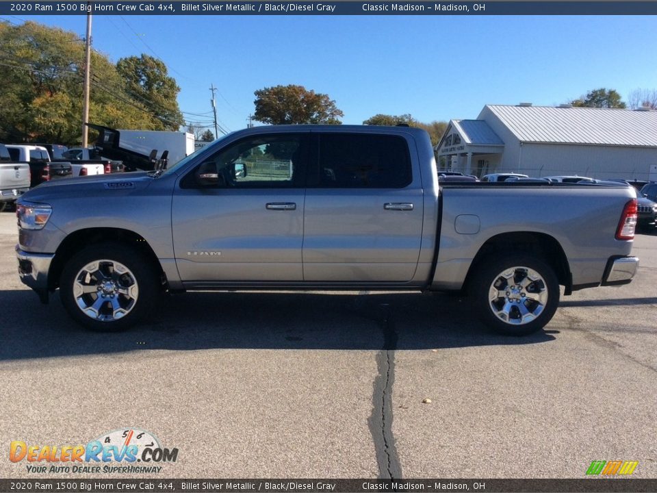 2020 Ram 1500 Big Horn Crew Cab 4x4 Billet Silver Metallic / Black/Diesel Gray Photo #6
