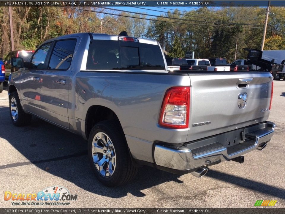 2020 Ram 1500 Big Horn Crew Cab 4x4 Billet Silver Metallic / Black/Diesel Gray Photo #7