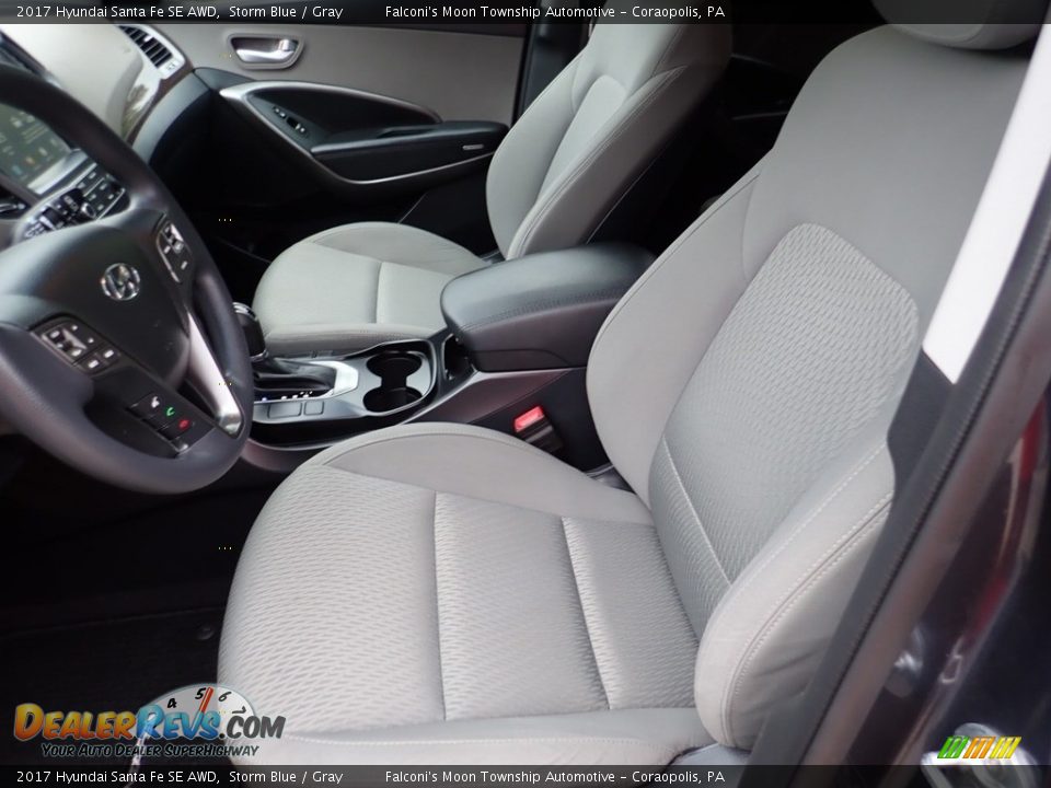 2017 Hyundai Santa Fe SE AWD Storm Blue / Gray Photo #16