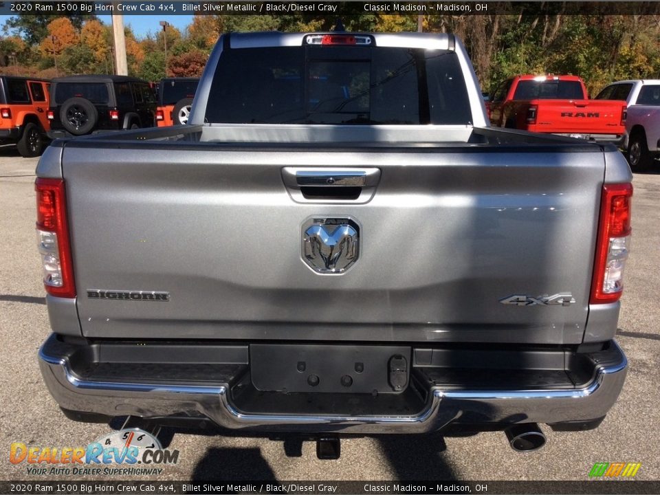 2020 Ram 1500 Big Horn Crew Cab 4x4 Billet Silver Metallic / Black/Diesel Gray Photo #8