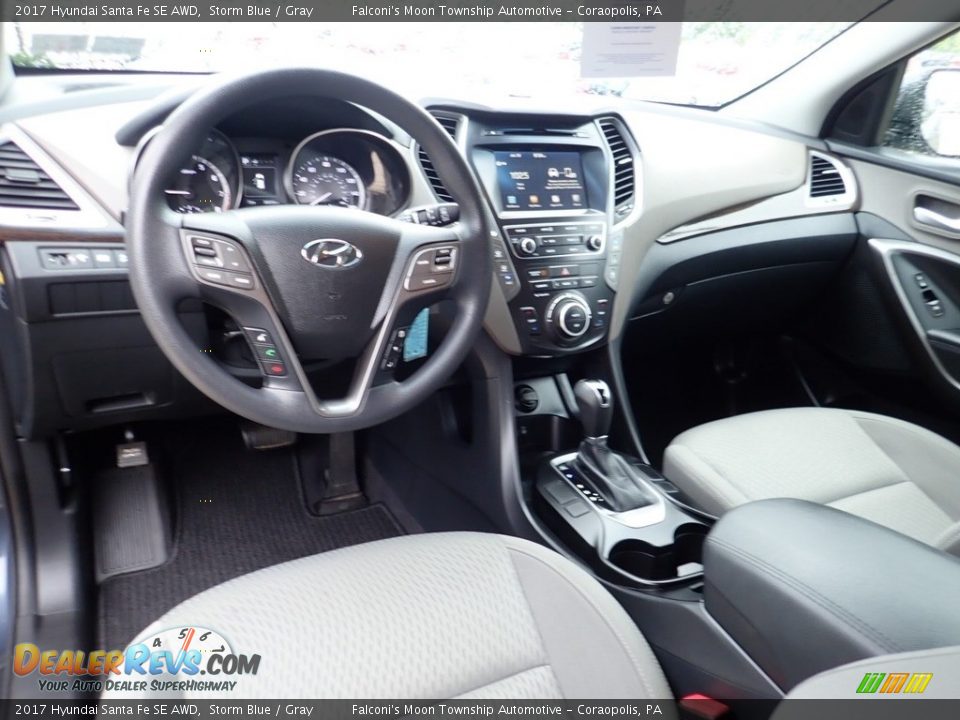 2017 Hyundai Santa Fe SE AWD Storm Blue / Gray Photo #18