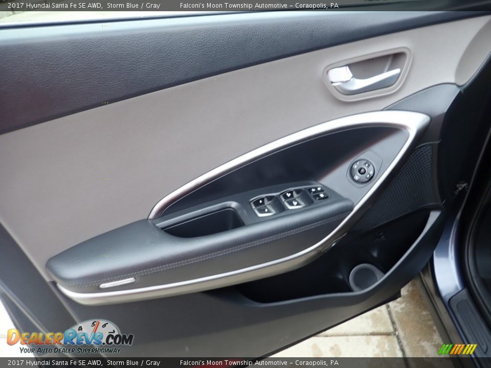 2017 Hyundai Santa Fe SE AWD Storm Blue / Gray Photo #19