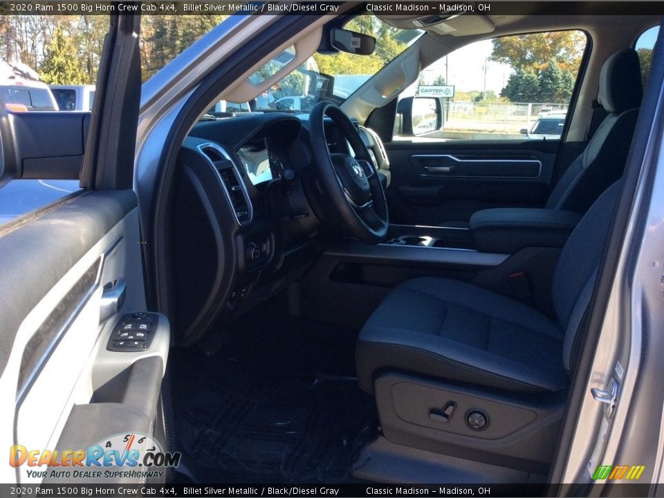 2020 Ram 1500 Big Horn Crew Cab 4x4 Billet Silver Metallic / Black/Diesel Gray Photo #12