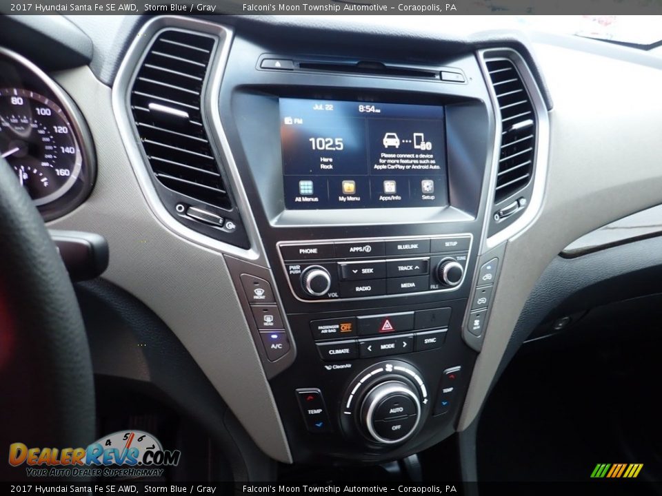 2017 Hyundai Santa Fe SE AWD Storm Blue / Gray Photo #22