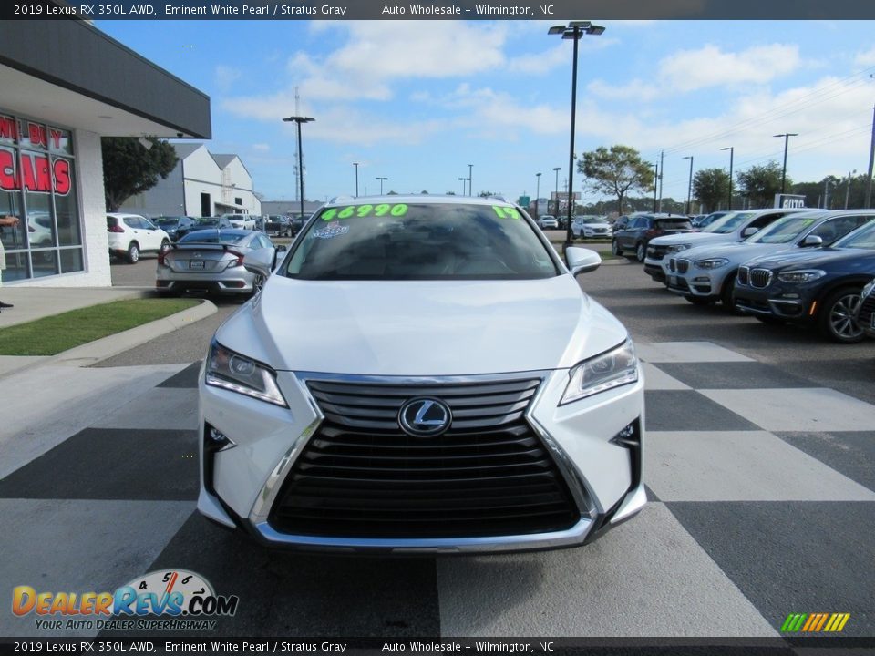 2019 Lexus RX 350L AWD Eminent White Pearl / Stratus Gray Photo #2