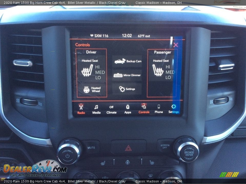 2020 Ram 1500 Big Horn Crew Cab 4x4 Billet Silver Metallic / Black/Diesel Gray Photo #15