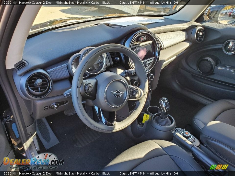 2020 Mini Hardtop Cooper 2 Door Midnight Black Metallic / Carbon Black Photo #6
