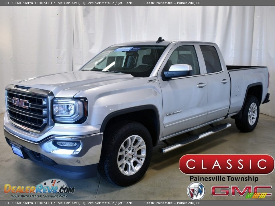 2017 GMC Sierra 1500 SLE Double Cab 4WD Quicksilver Metallic / Jet Black Photo #1