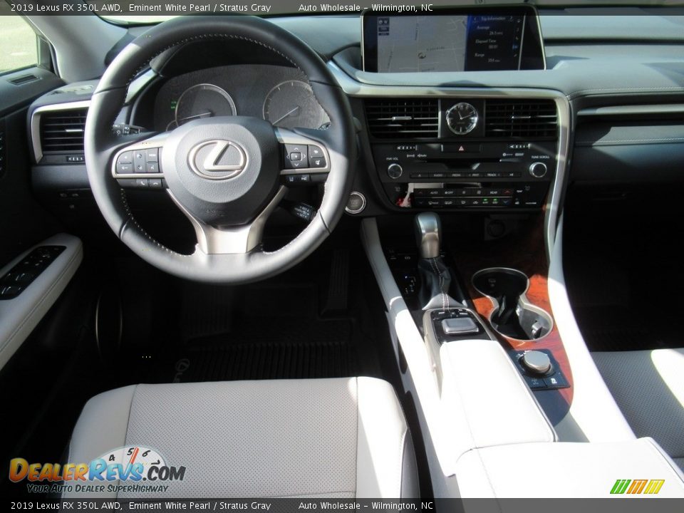 2019 Lexus RX 350L AWD Eminent White Pearl / Stratus Gray Photo #14