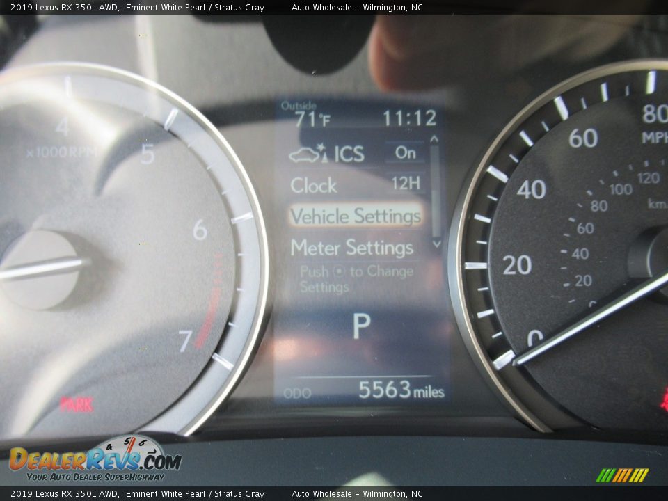2019 Lexus RX 350L AWD Eminent White Pearl / Stratus Gray Photo #15